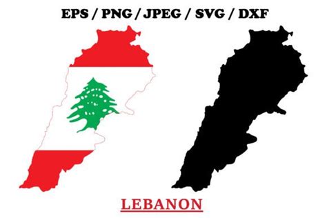 Lebanon National Flag Map Design Graphic by terrabismail · Creative Fabrica