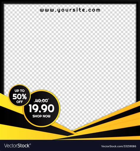 Sale banner black friday frame design modern Vector Image