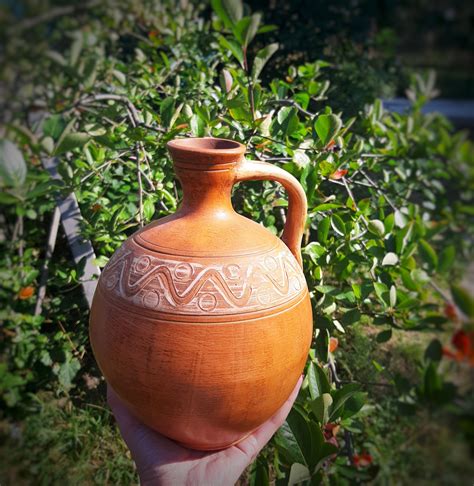 Clay Jug for Wine Pottery Jugs Water Juice Kitchen Wine set | Etsy