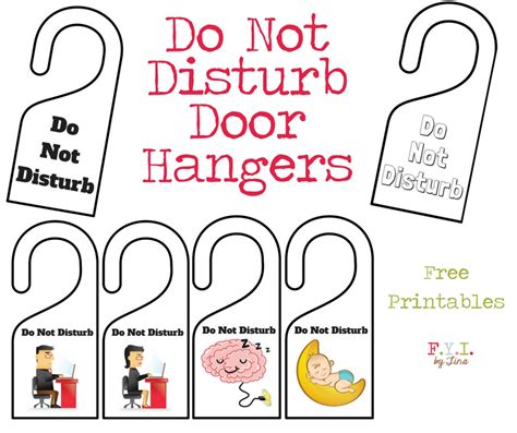 Do Not Disturb Door Hanger - Free Printable • FYI by Tina