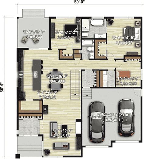 3 Bedroom House Floor Plans With Garage - floorplans.click