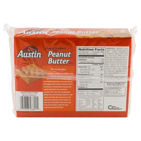 austin cheese crackers with peanut butter nutrition