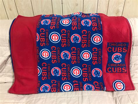 Chicago Cubs Fleece Lap/stadium Blanket - Etsy