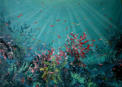 Red Reef 2006 Painting by Ana Bikic - Fine Art America