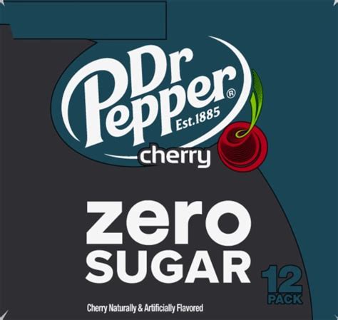 Dr Pepper® Cherry Zero Sugar Soda Cans, 12 pk / 12 fl oz - Fry’s Food ...