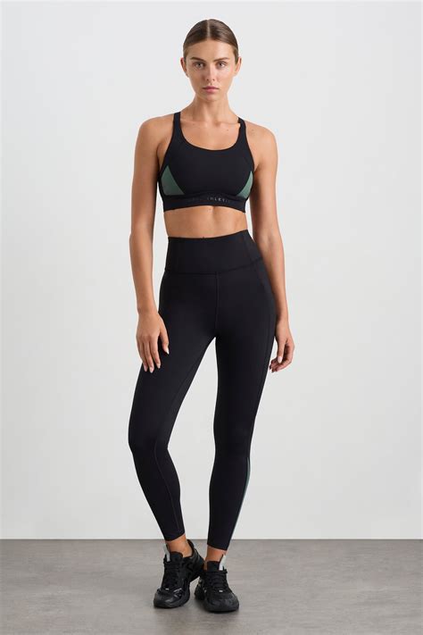 Contrast Leggings 203 | Black Moss Green | AJE ATHLETICA – AJE ATHLETICA AU