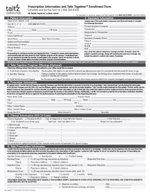 Example Of Completed Taltz Together Enrollment Form - Fill and Sign ...