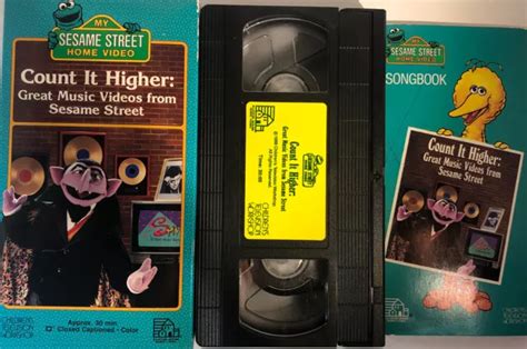 MY SESAME STREET-COUNT It Higher:great Music Videos(Vhs 1988)W Songbook-Mint Con $164.19 ...