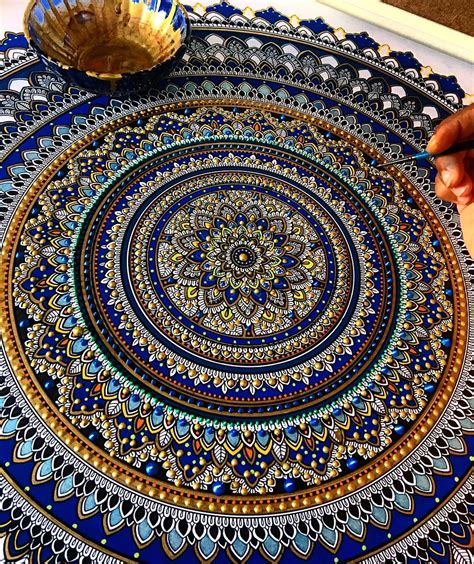 New Painted Mandalas Gilded with Gold Leaf by Artist Asmahan Rose Mosleh | Colossal