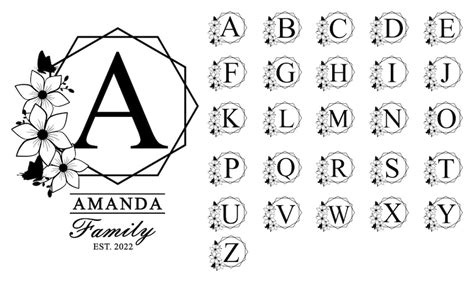 Premium Vector | Monogram font, monogram letters, flower monogram, monogram alphabet, floral ...