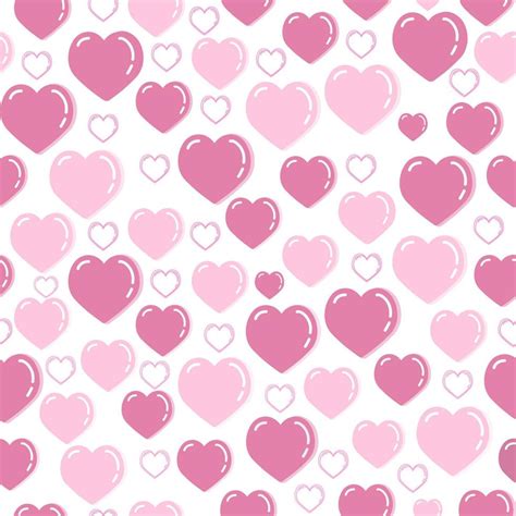 A pretty pink heart background, a pink heart seamless design, a pink heart pattern. 5281544 ...