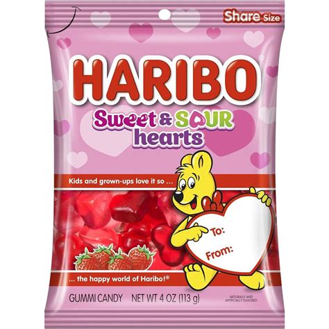 Mel & Rose | Haribo HARIBO SWEET & SOUR HEARTS GUMMI CANDY 4 OZ BAG