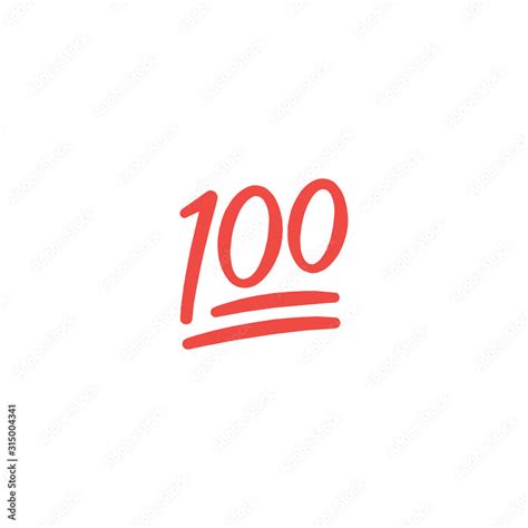 100 point flat vector Icon. Isolated one hundred point emoji illustration vector de Stock ...