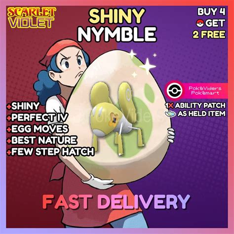 Pokemon Scarlet & Violet / Shiny Egg Nymble / 6IV / Egg Moves - Etsy