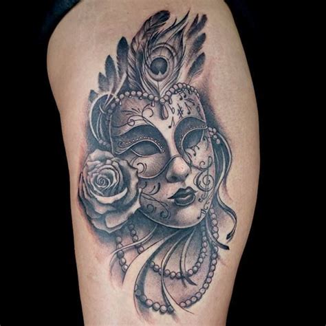 Masquerade Mask tattoo by Walter “Sausage” Frank. Ink Master. Spiketv ...