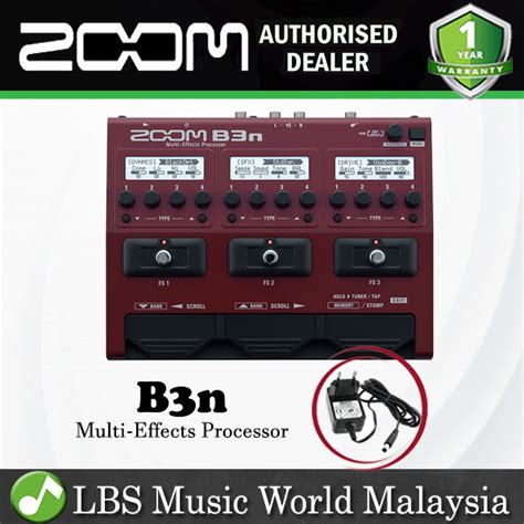 Zoom B3n Bass Guitar Multi Effects Pedal Processor Stompbox (B-3n ...