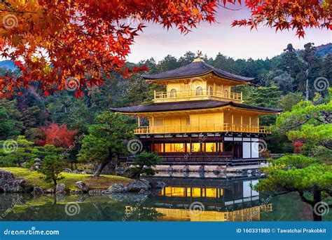 The Golden Pavilion. Kinkakuji Temple in Autumn, Kyoto in Japan Stock ...