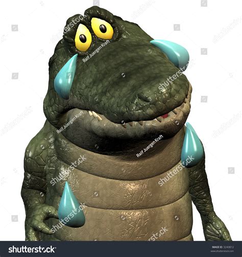 A Funny One Cartoon Crocodile, That Cries Crocodile Tears Stock Photo 3240812 : Shutterstock