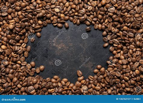 Roasted Coffee Beans Background Stock Image - Image of grain, seed ...