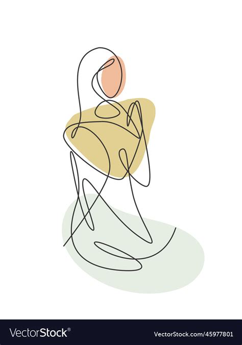 One single line drawing of minimalist beauty Vector Image