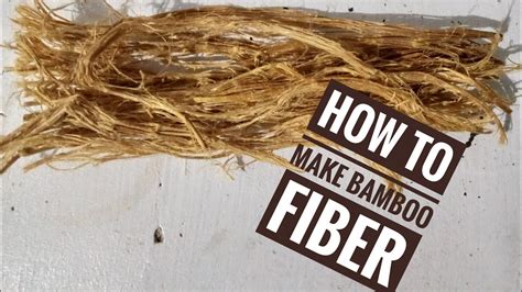 How to make bamboo fiber | step by step - YouTube