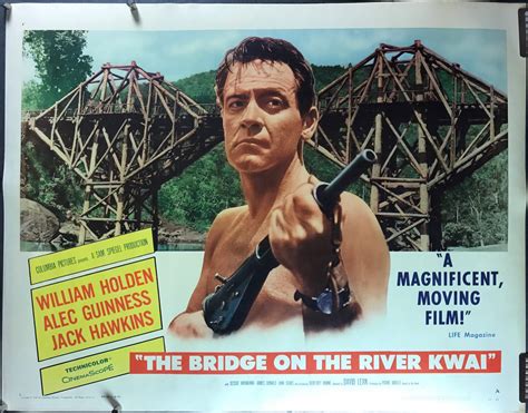 THE BRIDGE ON THE RIVER KWAI, Original Vintage World War II Style A Movie Poster - Original ...