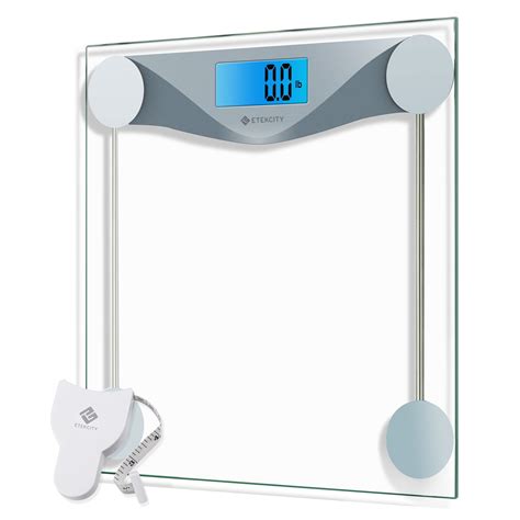 Etekcity Digital Body Weight Bathroom Scale with Body Tape Measure, 8mm ...