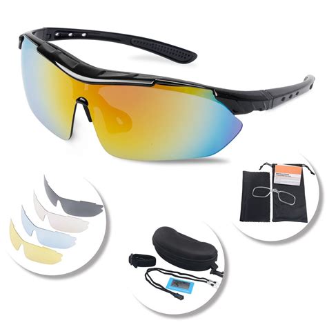 Iambcoolin.com: Polarized Sports Sunglasses with 5 Interchangeable Lenses, KuKoTi UV400 ...