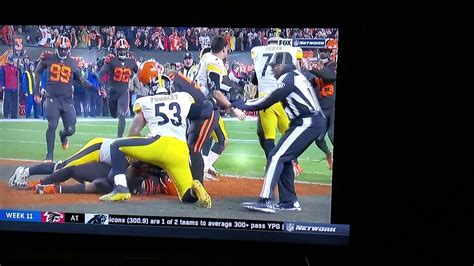 BROWNS VS STEELERS BRAWL! -FULL FIGHT - YouTube