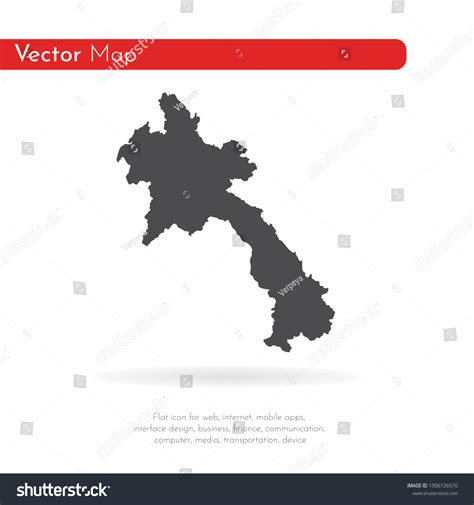 Vector Map Laos Isolated Vector Illustration Stock Vector (Royalty Free ...