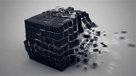 Black cube, render, abstract, simple background, cube HD wallpaper | Wallpaper Flare