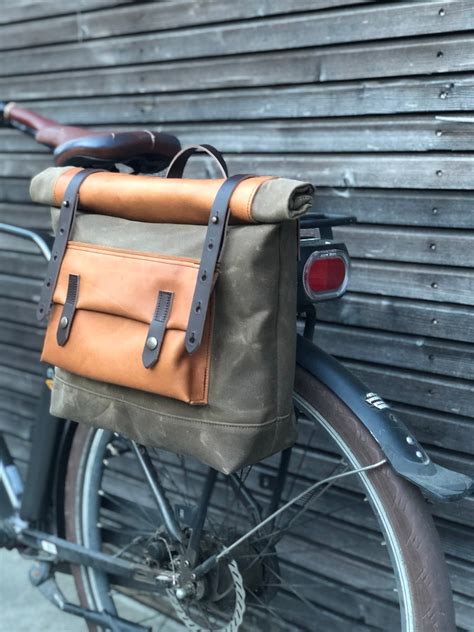 Saddle bag in waxed canvas leather Super73 E-bike bag | Etsy