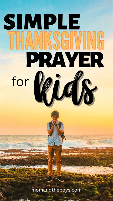 Simple Thanksgiving Prayer for Kids - MOMandtheBoys