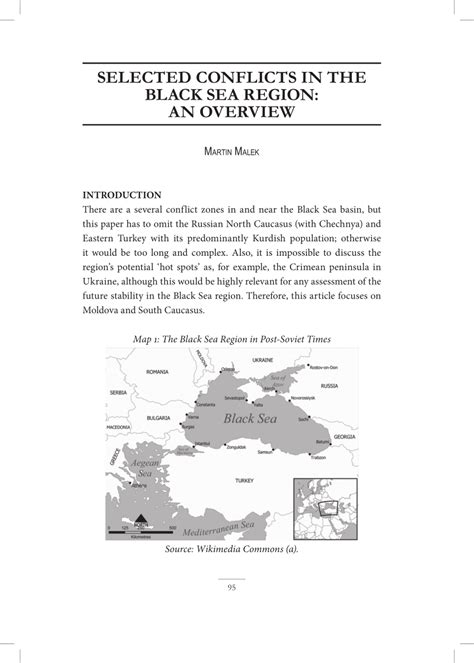 (PDF) Selected Conflicts in the Black Sea Region: an Overview