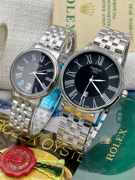 Round Stainless Steel Tissot couple watch at Rs 2800/set in Surat | ID ...