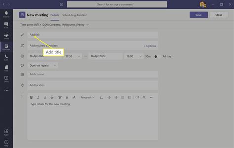 How to Use a Microsoft Teams Calendar