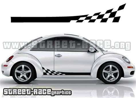 Volkswagen Beetle racing stripes - lower side stickers