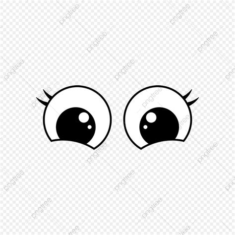 Cute Animal Eyes Clipart Transparent Background, Cartoon Cute Round ...