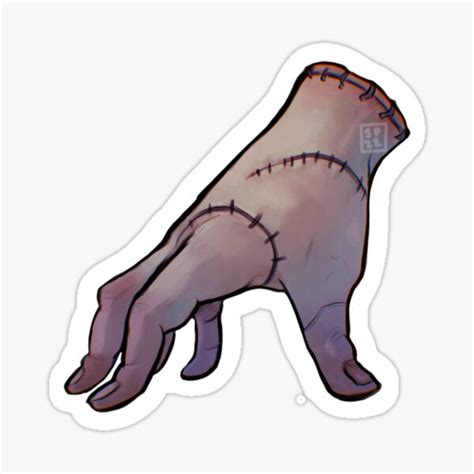 "Wednesday's Thing Addams Hand sticker" Sticker for Sale by surpy | Redbubble