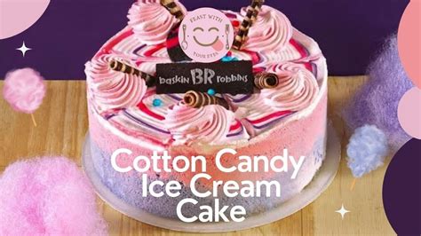 Baskin Robbins - Cotton Candy Ice Cream Cake Eating & Review #icecream #cake - YouTube