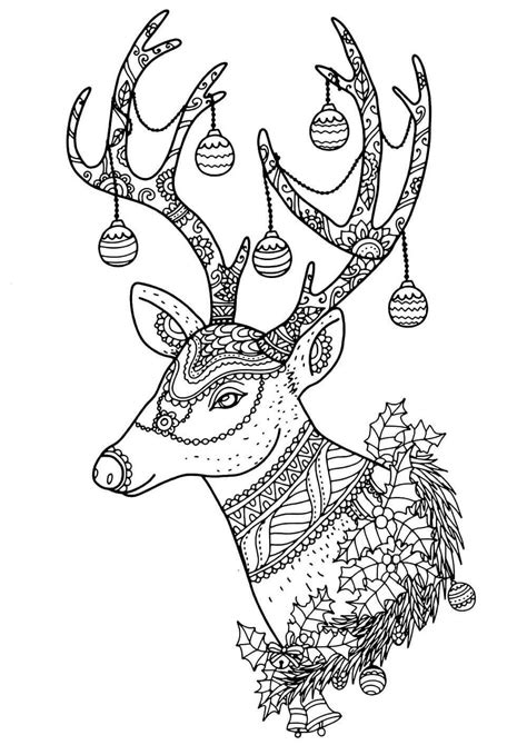 30 Free Reindeer Coloring Pages Printable