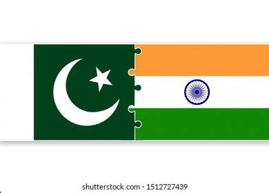 Pakistan India Flag Together Correct Colour Stock Illustration ...