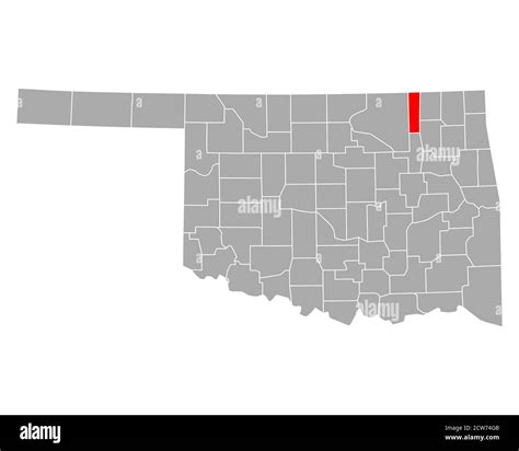 Map of Washington in Oklahoma Stock Photo - Alamy