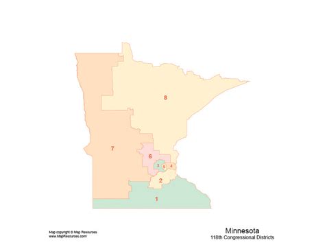 Minnesota Map with 2022 Congressional Districts