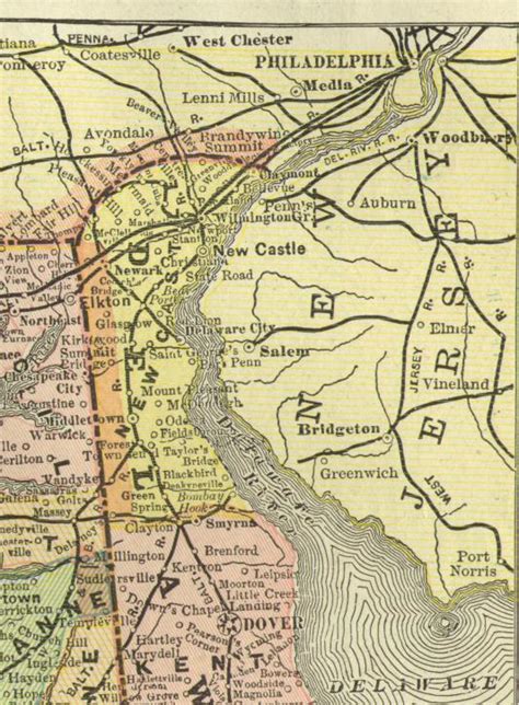 1889 Map of New Castle County, Delaware