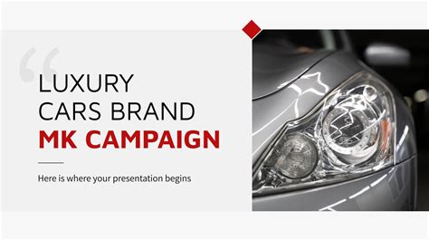 Luxury Cars Brand MK Campaign | Google Slides & PowerPoint