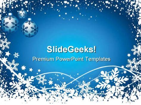 Snowflake Background Christmas PowerPoint Templates And PowerPoint ...