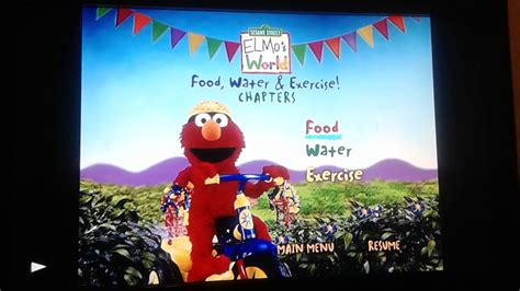 Closing To Elmo World Food Water And Exercise - Exercise Poster