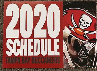 2020 TAMPA BAY BUCCANEERS Schedule 🏈 Cool Football Sked 🏈 MILLER LITE ...