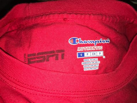 CHAMPION Authentic ESPN Sports Center RED 100% Cotton… - Gem